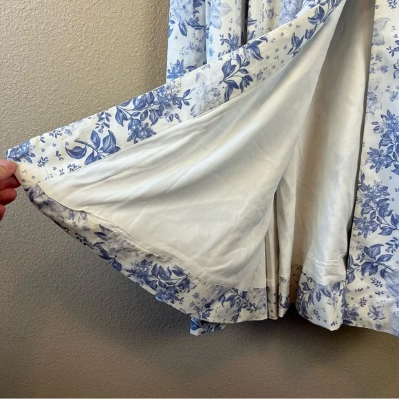 house of cb Carmen Blue Print Bustier Sundress - Picture 11 of 12